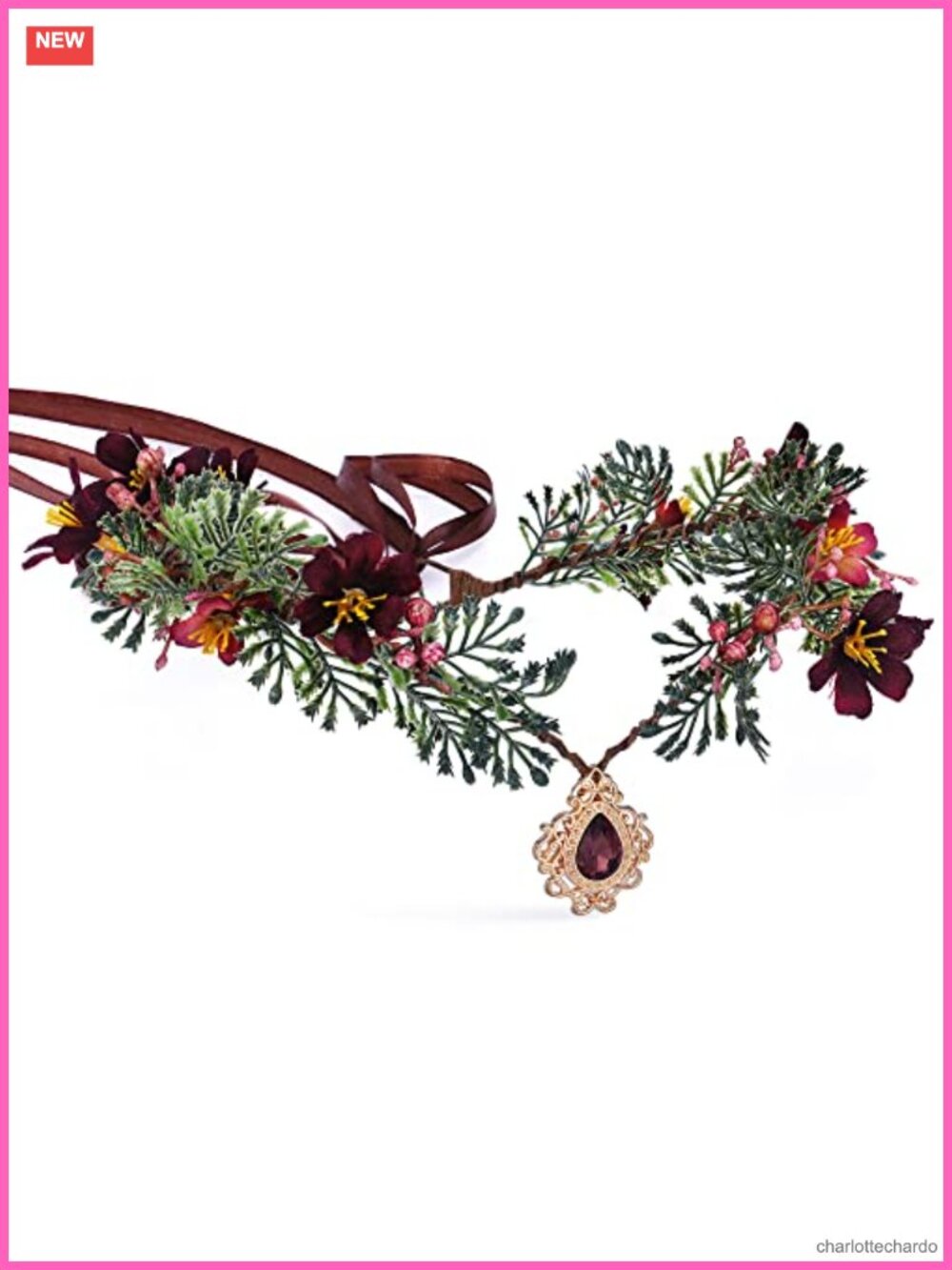 Handmade Elf Flower Crown Woodland Fairy Headpiece Floral Circlet Adjustable